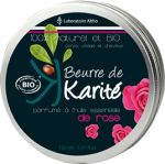 BEURRE DE KARITE BIO parfumé à l'Huile Essentielle  de Rose 150ML